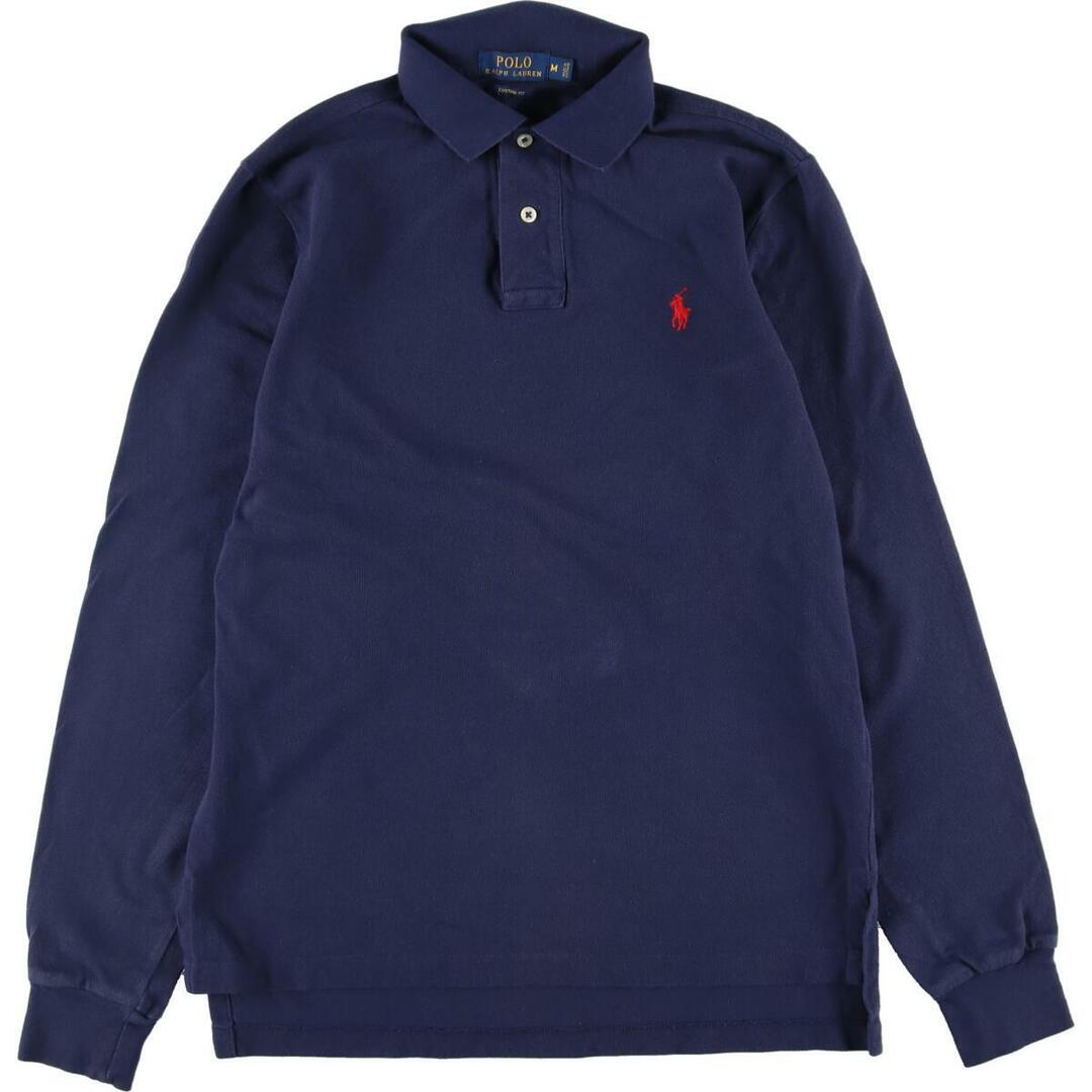 Ralph Lauren(ラルフローレン)の古着 ラルフローレン Ralph Lauren POLO RALPH LAUREN CUSTOM FIT 長袖 ポロシャツ メンズM /eaa312773 メンズのトップス(ポロシャツ)の商品写真