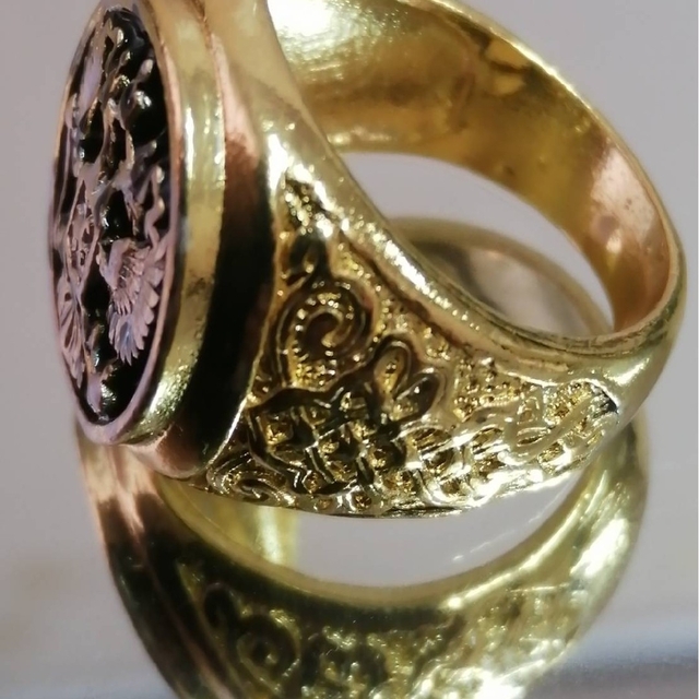 【SALE】リング メンズ アクセサリー ゴールド イーグル とり 指輪 18号 メンズのアクセサリー(リング(指輪))の商品写真