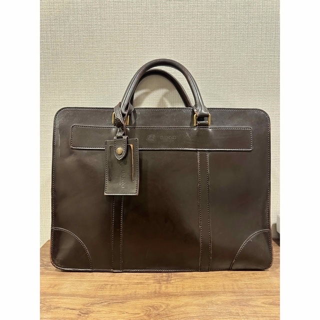 GANZO ガンゾ ブライドル ブリーフケース バッグ 鞄 定価143,000円