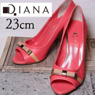 ダイアナ(DIANA)の【美品】DIANA ダイアナ オープントゥ パンプス 23 春夏カラー(ハイヒール/パンプス)