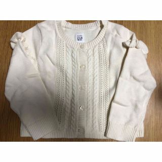 ベビーギャップ(babyGAP)の【新品】babyGAP カーディガン オフホワイト 90(カーディガン)