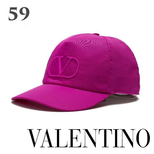 スノーブルー 新品 VALENTINO Vロゴ ベースボールキャップ 59 | www