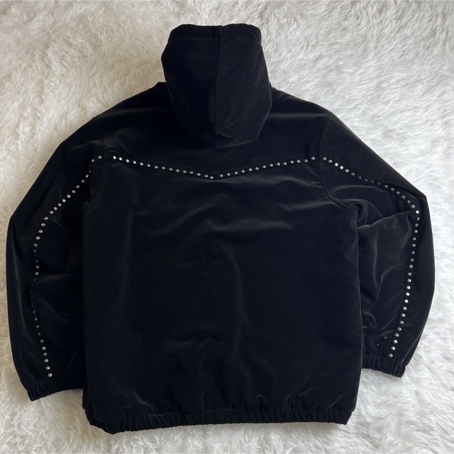 supreme シュプリーム ベロア スタッズ ブルゾン ボアジャケット L美品