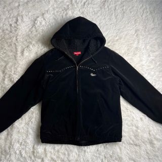 supreme シュプリーム ベロア スタッズ ブルゾン ボアジャケット L美品-
