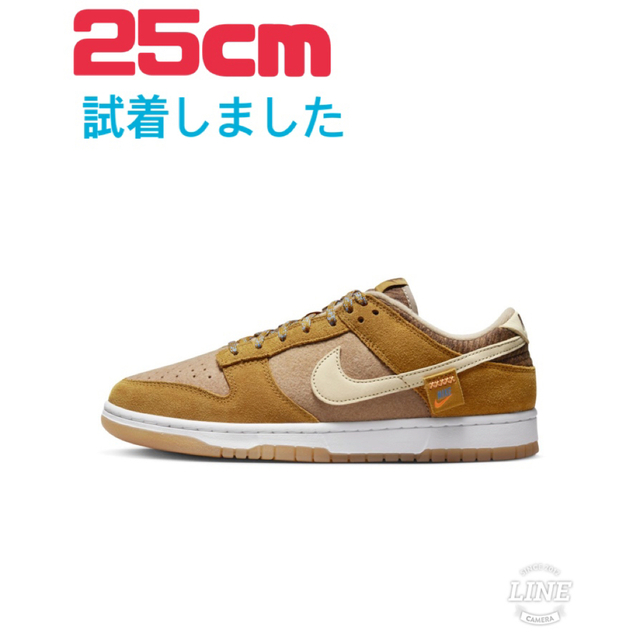 Nike Dunk Low Teddy Bear "Brown" 試着済