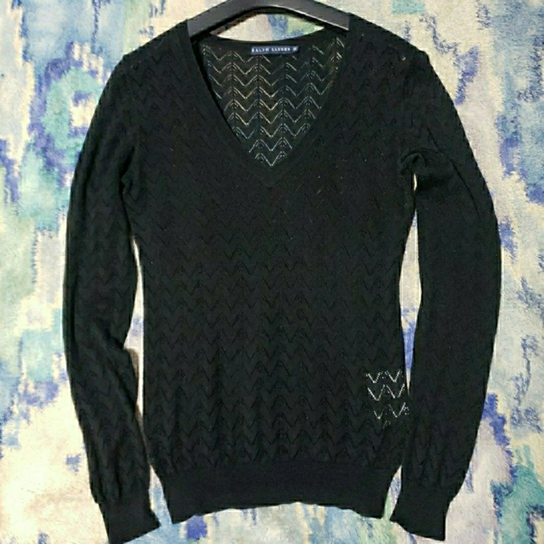 Ralph Lauren(ラルフローレン)のRL chevron stripe silk knit RALPH LAUREN レディースのトップス(ニット/セーター)の商品写真