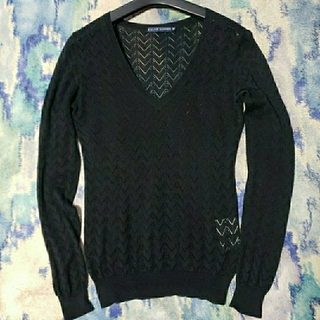 ラルフローレン(Ralph Lauren)のRL chevron stripe silk knit RALPH LAUREN(ニット/セーター)