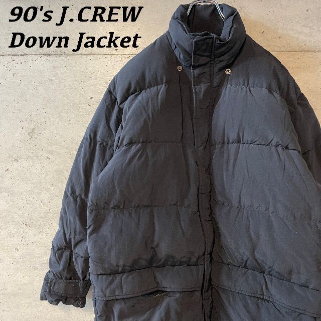 90年代 巨人タグ Jクルー ダウンジャケット JCREW ブラック-