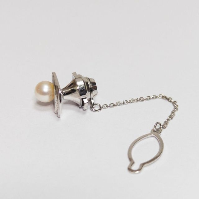 タイタック パール シルバー 田崎真珠 メンズのファッション小物(ネクタイピン)の商品写真