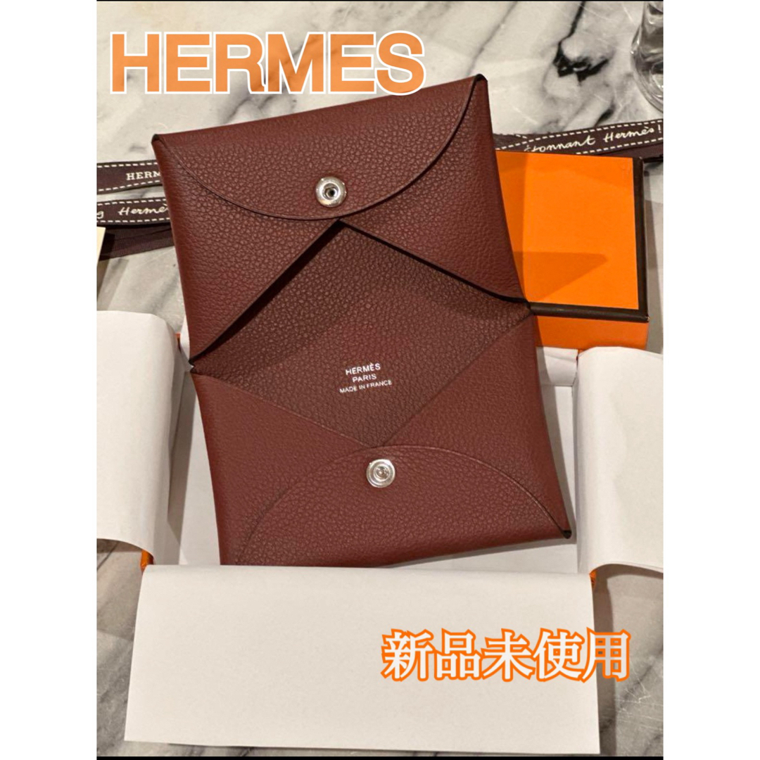 正規 Hermes エルメス カルヴィ カードケース - 名刺入れ+定期入れ