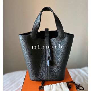 エルメス(Hermes)のhermes ♡ モノクローム ソーブラック ピコタンPM(ハンドバッグ)