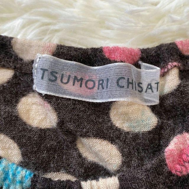 TSUMORI CHISATO(ツモリチサト)のツモリチサト　ドット柄　リボン　タンクトップ　ベスト　マルチカラー　M レディースのトップス(チュニック)の商品写真