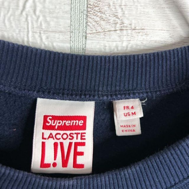 【入手困難XL】SUPREME × LACOSTE LIVE ロゴトレーナー