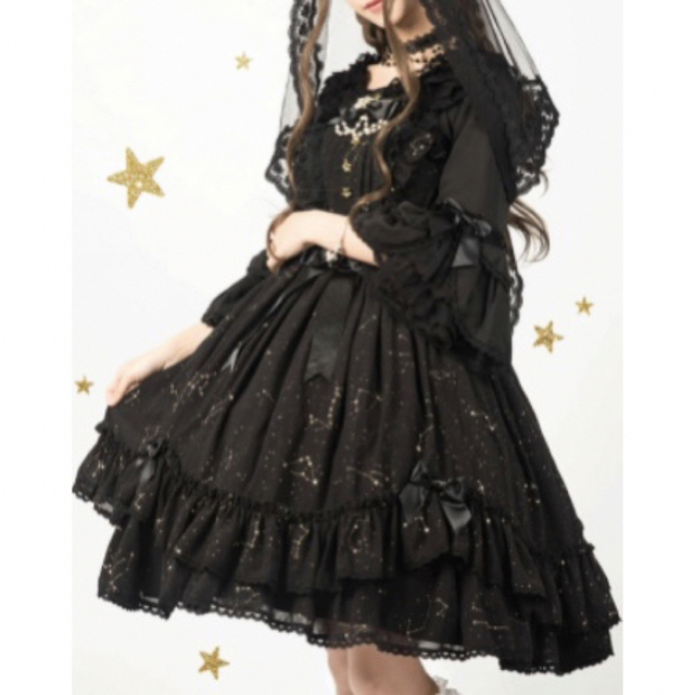 ウエストリボン１点8点セット超高級品★ ドレス 星柄 JSK ワンピース　ロリータ服　姫　ゴシック