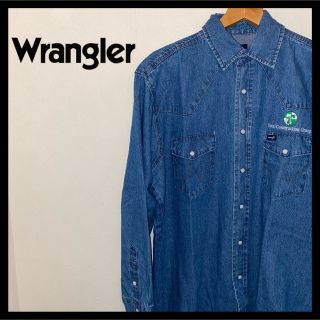 ラングラー(Wrangler)の《ラングラー》デニム ウエスタンシャツ L ブルー アメカジ 上質 刺繍(Gジャン/デニムジャケット)