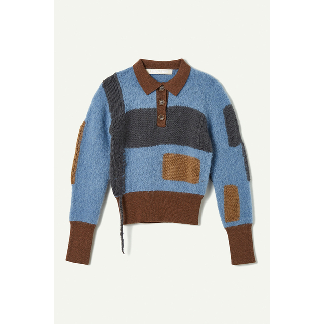 値下げする商品 Leinwande Blocking Intarsia Polo ニット レディース