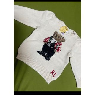 【ポロラルフローレン】ポロベアニット　刺繍デザイン　キッズ　子供服90㎝ 3