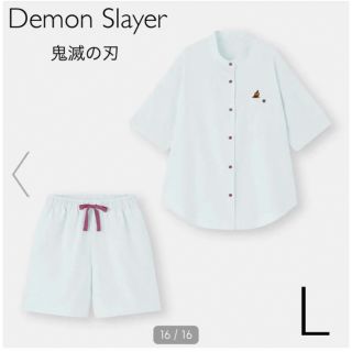 ジーユー(GU)のGU パジャマ(半袖&ショートパンツ)Demon Slayer L(パジャマ)