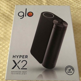 グロー(glo)の新品　glo HYPER X2 グロー　本体　黒　ブラック　未登録品(タバコグッズ)