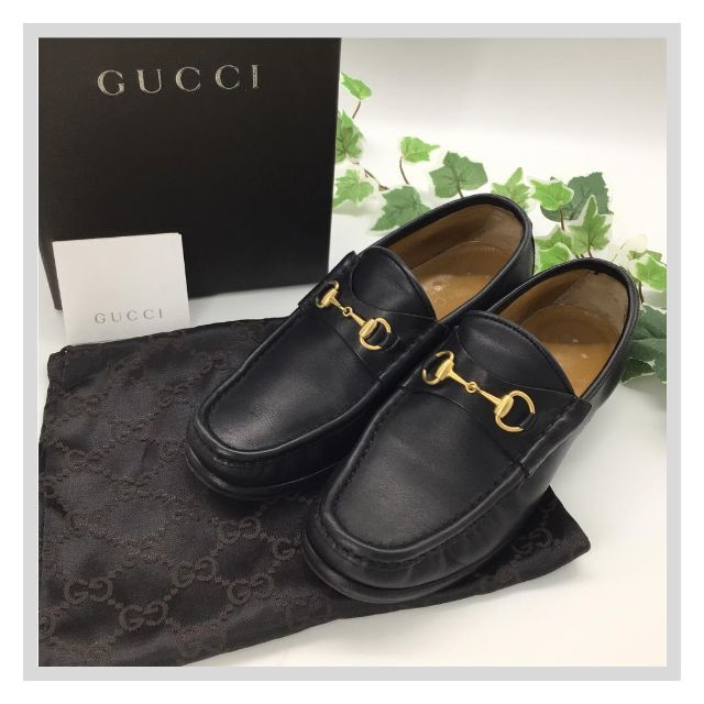 GUCCI グッチ ホースビット 35 1/2 ローファー 革靴 ブラック 本物 www