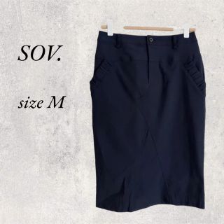 ソブ(Sov.)のSOV. ネイビータイトスカート　size  36(シャツ/ブラウス(長袖/七分))