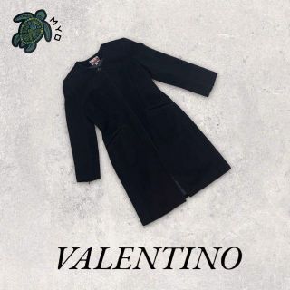 美品 ヴァレンティノ VALENTINO 希少 ロングコート コート　黒