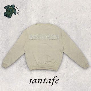 サンタフェ(Santafe)のsantae サンタフェ トレーナー 刺繍 両面柄 ベージュ ユニセックス 古着(スウェット)