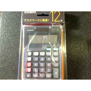 カシオ(CASIO)の【新品】CASIO[カシオ]12桁 電卓／税計算機能【MK12-BK】プラ包装付(OA機器)