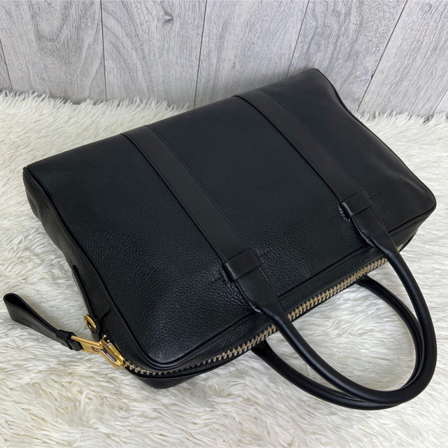 【極上品】TOM FORD トムフォード シボ革 ブリーフケース ビジネスバッグ