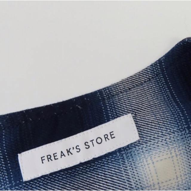 FREAK'S STORE(フリークスストア)の★FREAK'S STOREノーカラージャケット★ネイビーチェックL羽織り メンズのジャケット/アウター(ノーカラージャケット)の商品写真