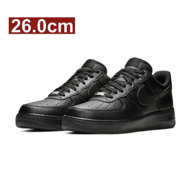 最安値 ナイキ エアフォース1 07 ブラック (新品) 完売カラー NIKE靴/シューズ