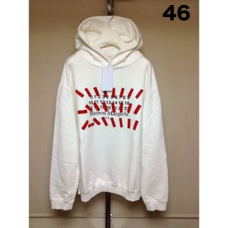 マルタンマルジェラ(Maison Martin Margiela)の新品 21ss 46 マルジェラ テープロゴパーカー 白 4298(パーカー)