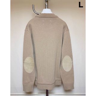 マルタンマルジェラ(Maison Martin Margiela)の新品 L マルジェラ 22aw エルボーパッチニット ベージュ 4266(ニット/セーター)