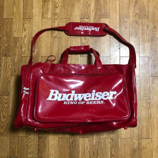 90〜00s Budweiser エナメル ドラムバック 赤 バドワイザー