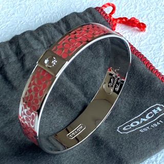 卒業祝 COACH コーチ ペイブ シグネチャー スライダー ブレスレット