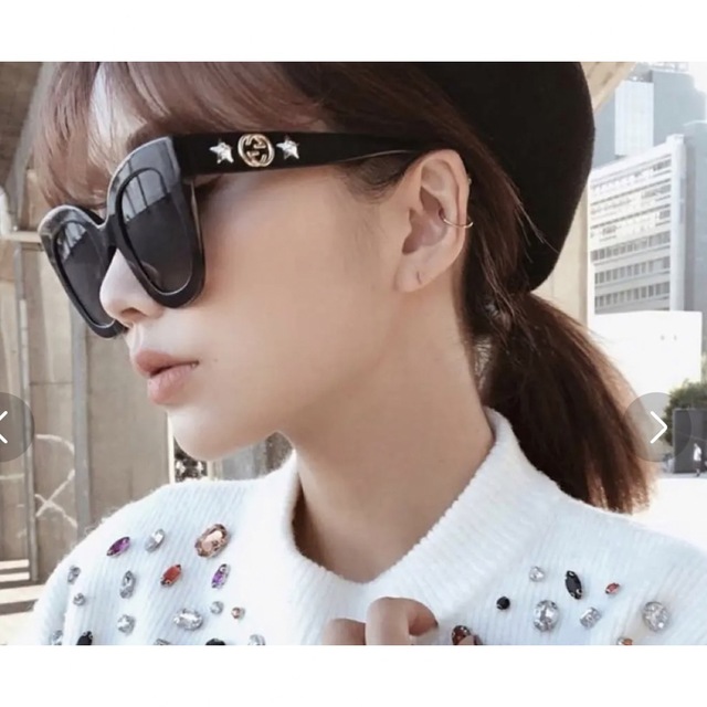 今だけの限定プライス GUCCIサングラスGG0208S ゴールド キャットアイ