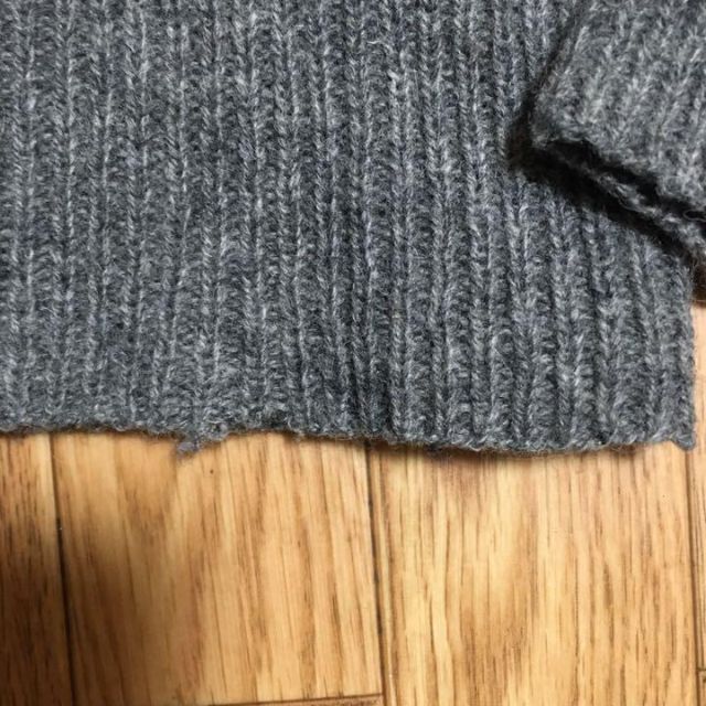 Ralph Lauren(ラルフローレン)の90s ラルフローレン HAND KNIT WOOL セーター グレー S レディースのトップス(ニット/セーター)の商品写真