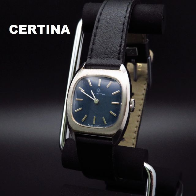 CERTINA 手巻き腕時計 青文字盤 ヴィンテージ サーチナ