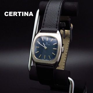 CERTINA - CERTINA 手巻き腕時計 青文字盤 ヴィンテージ サーチナ