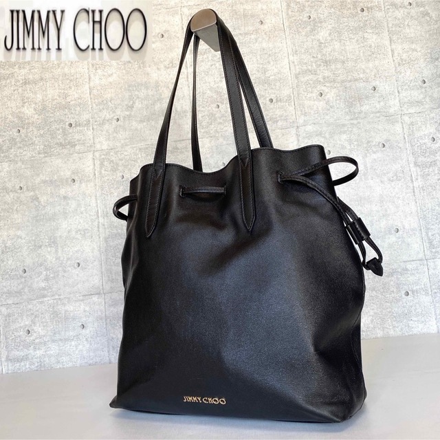 JIMMY CHOO(ジミーチュウ)の【極美品】JIMMY CHOO BARRA 黒 2WAYトートバッグ定価12万 レディースのバッグ(トートバッグ)の商品写真