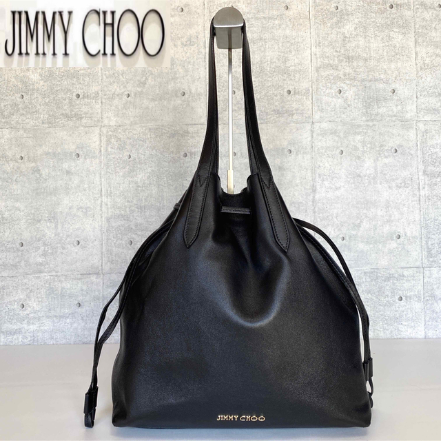 JIMMY CHOO(ジミーチュウ)の【極美品】JIMMY CHOO BARRA 黒 2WAYトートバッグ定価12万 レディースのバッグ(トートバッグ)の商品写真