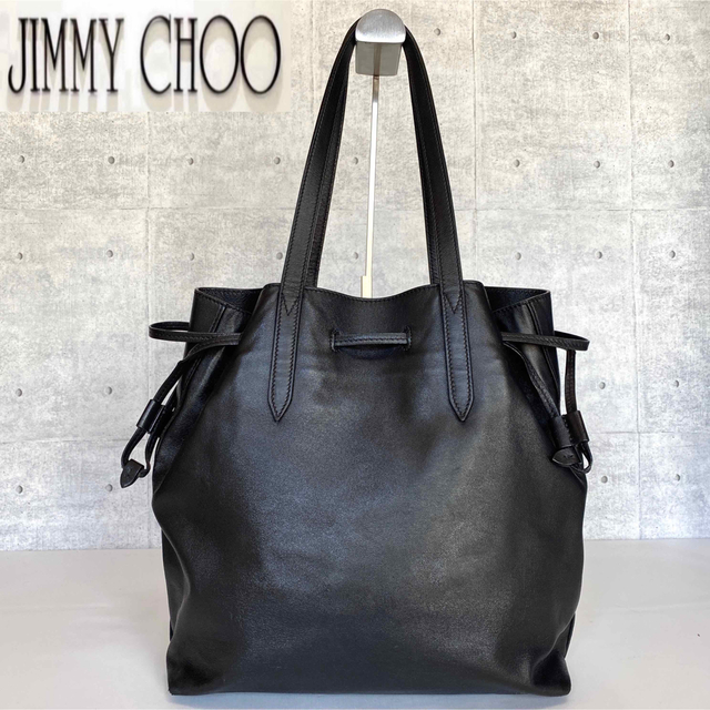 JIMMY CHOO(ジミーチュウ)の【極美品】JIMMY CHOO BARRA 黒 2WAYトートバッグ定価12万 レディースのバッグ(トートバッグ)の商品写真