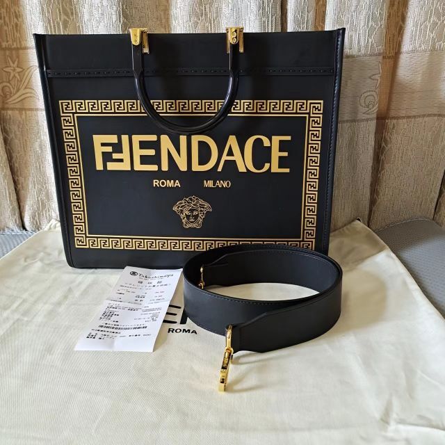 【爆売り!】 FENDI - 【Fendace】Versace X Fendi トートバック トートバッグ 【爆売り!】 FENDI - 【Fendace】Versace X Fendi トートバック トートバッグ