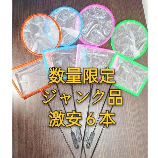 ジャンク品6本　ごみ取りネット 魚掬う ミジンコ メダカ　金魚　玉網　水槽(アクアリウム)
