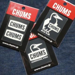 チャムス(CHUMS)の3枚セット CHUMS Emboss Sticker ステッカー WH(その他)