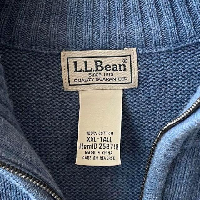 L.L.Bean(エルエルビーン)のビッグサイズ エルエルビーン　ハーフジップニット　コットンニット　春3XL(4L メンズのトップス(ニット/セーター)の商品写真