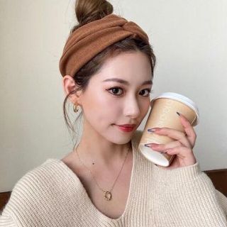 ♡大人気♡ヘアバンド ターバン ヘアアクセサリー ブラウン レディース　秋 冬(ヘアバンド)