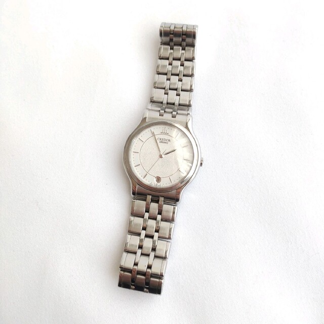 稼働品 セイコークレドール SEIKO CREDOR デイト 白文字盤 3針 tic