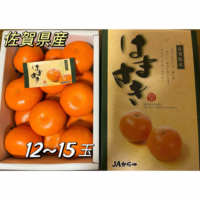 はまさき　佐賀県産　12〜15玉　約2.5kg   JAからつ　化粧箱入り　柑橘 食品/飲料/酒の食品(フルーツ)の商品写真