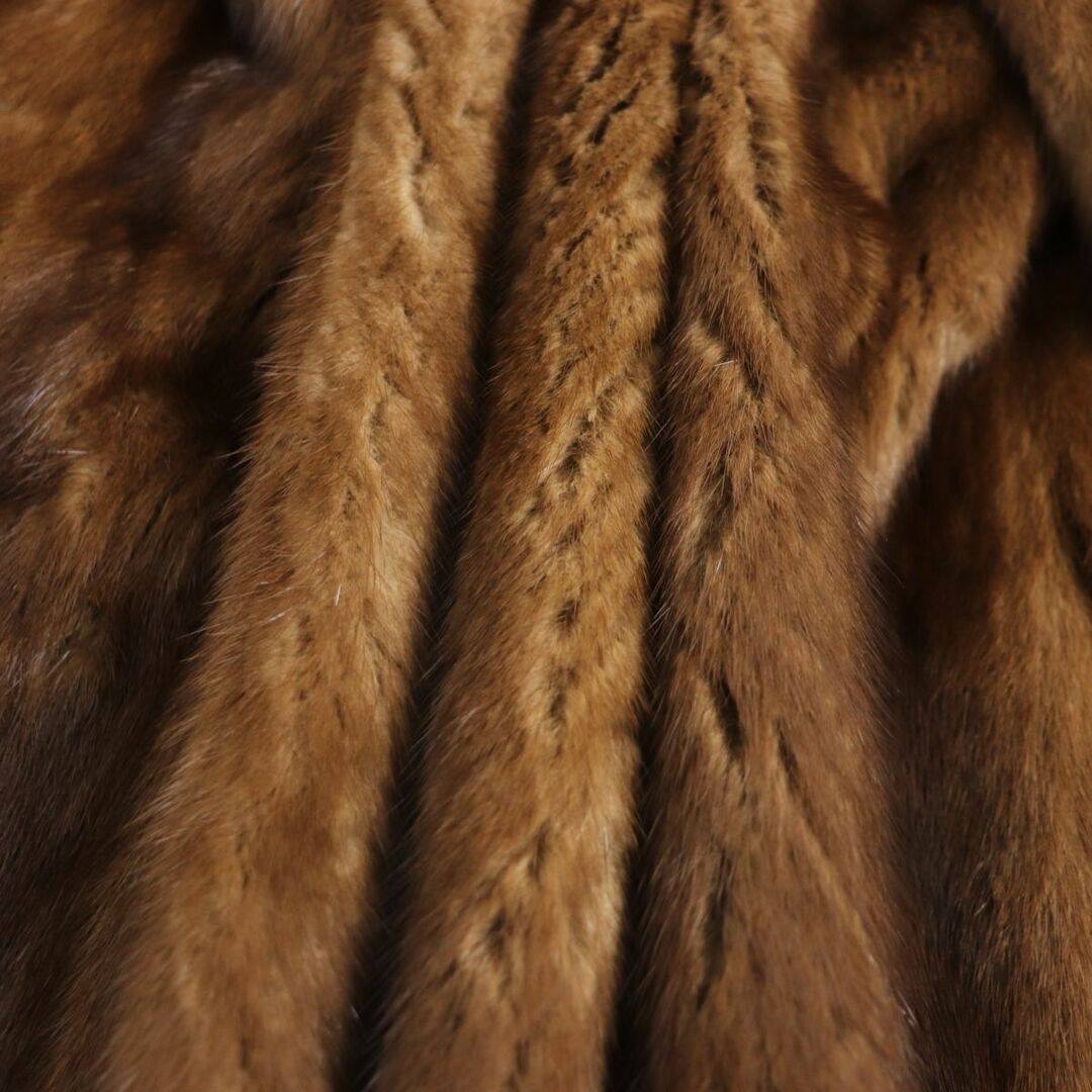 極美品★SilverBlu　MINK　シルバーブル　ミンク　本毛皮コート　ブラウン　13号　毛質艶やか・柔らか◎